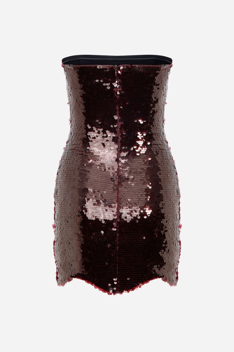 MARY DRESS IN BURGUNDY - CULT MIA