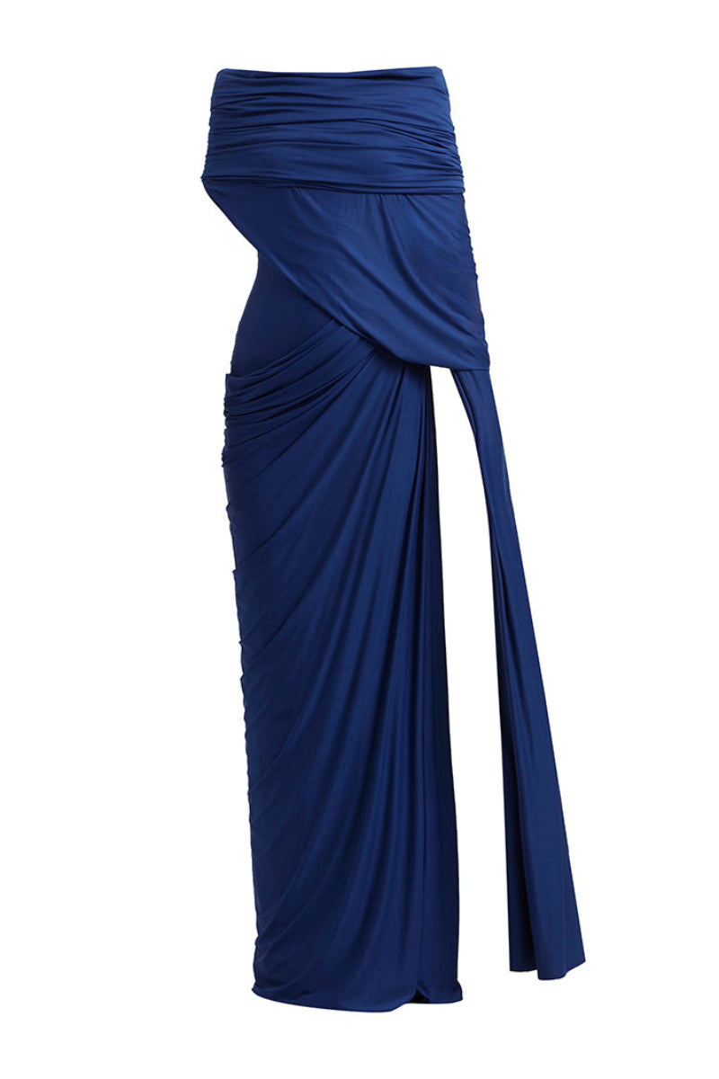 Elegant Deme By Gabriella Estrado gown featuring flowing fabric and intricate details, perfect for formal occasions.