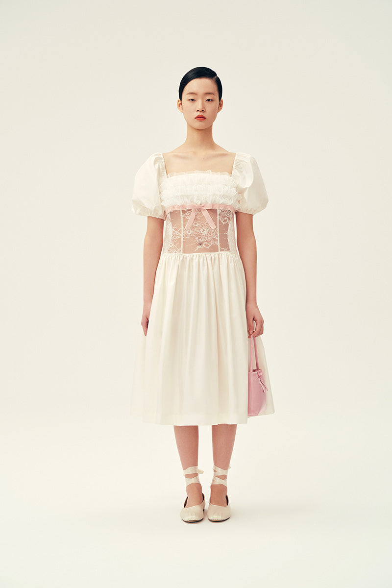 PATRICIA DRESS IN IVORY - CULT MIA