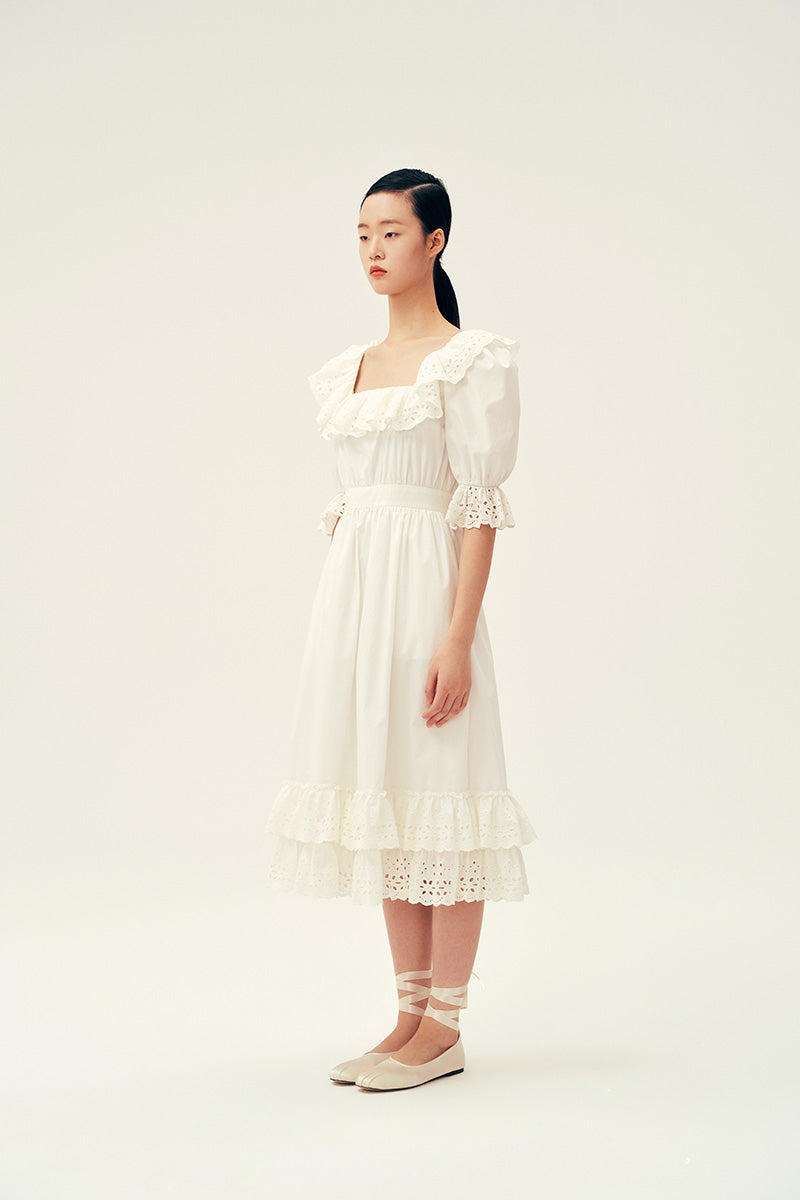 SANDRA DRESS IN IVORY - CULT MIA