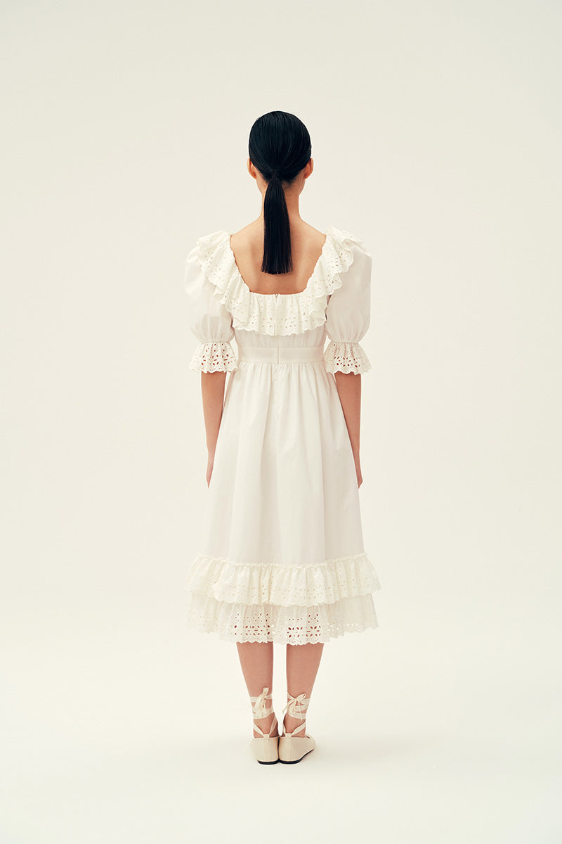 SANDRA DRESS IN IVORY - CULT MIA
