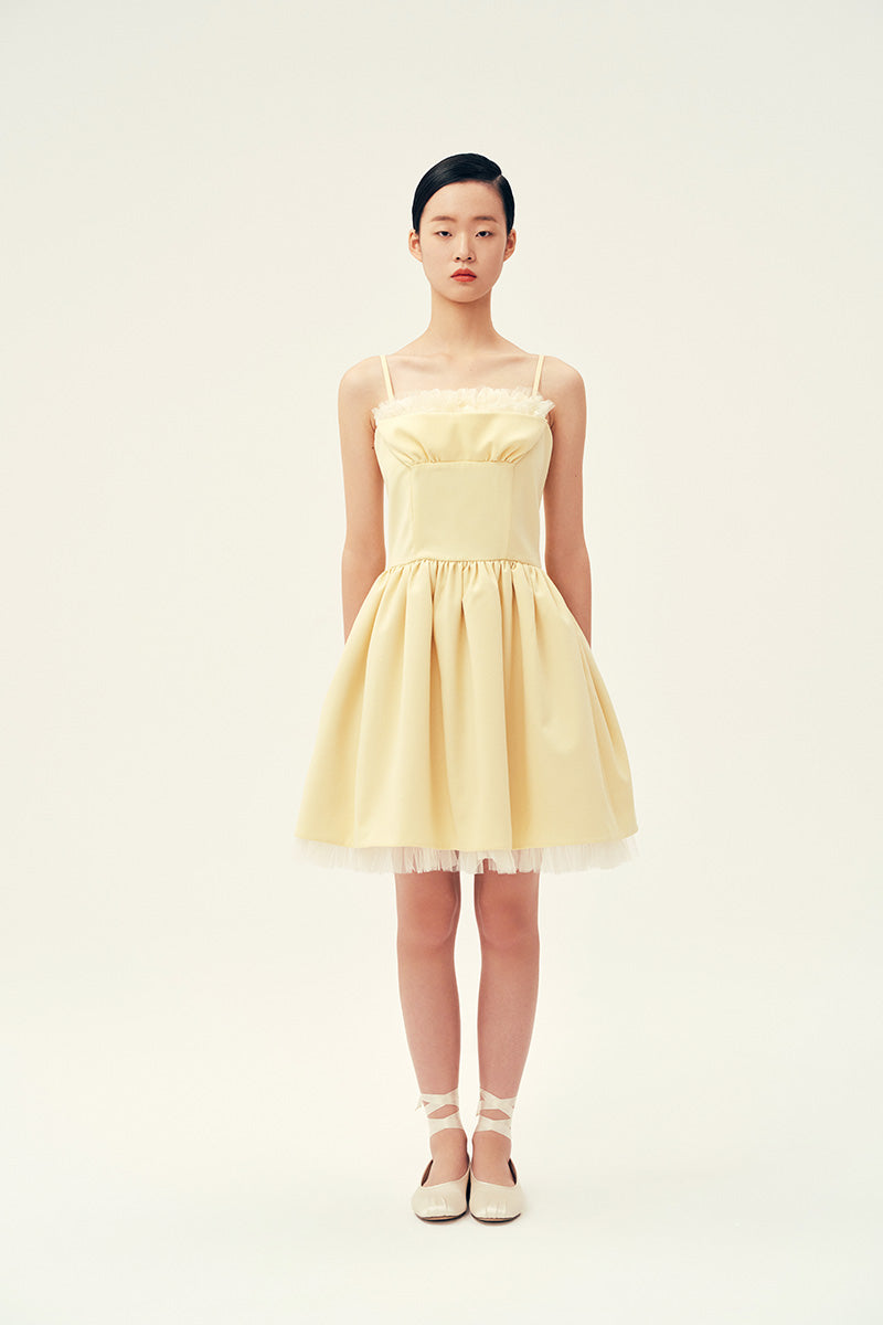 SUSAN DRESS IN PASTEL YELLOW - CULT MIA