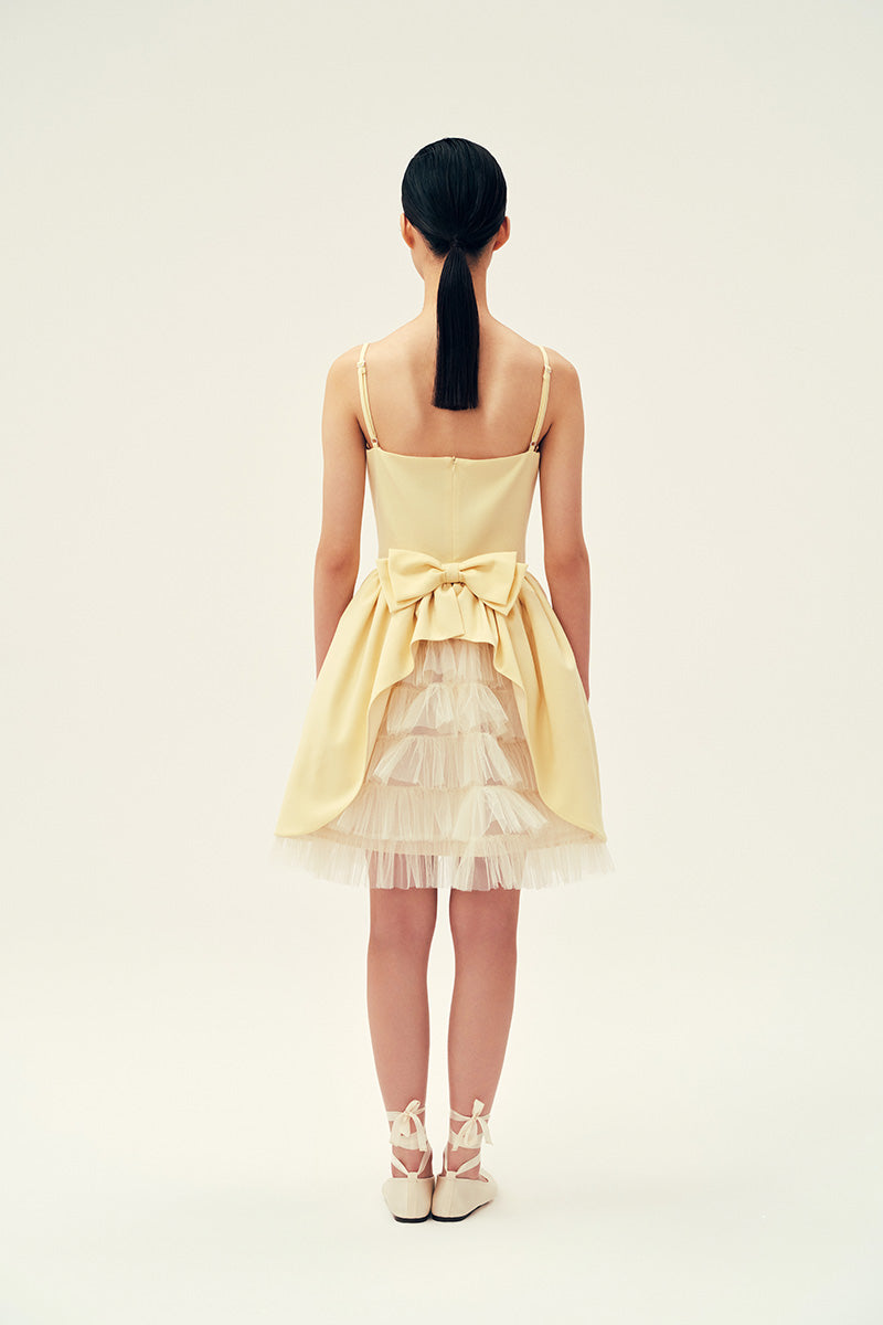 SUSAN DRESS IN PASTEL YELLOW - CULT MIA