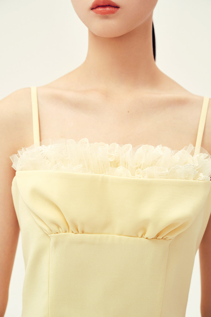 SUSAN DRESS IN PASTEL YELLOW - CULT MIA