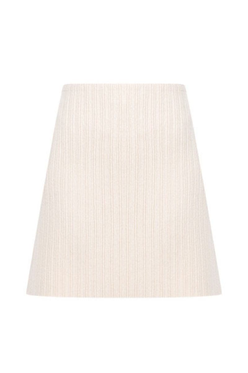 CREAM A-LINE MINI SKIRT - CULT MIA