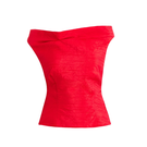 Red draped top from Mestiza New York featuring a stylish, flowing design perfect for casual and chic outfits.