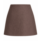 Black fitted mini skirt by Keira Tong, showing a sleek, minimalist design with a high waist and tailored fit.