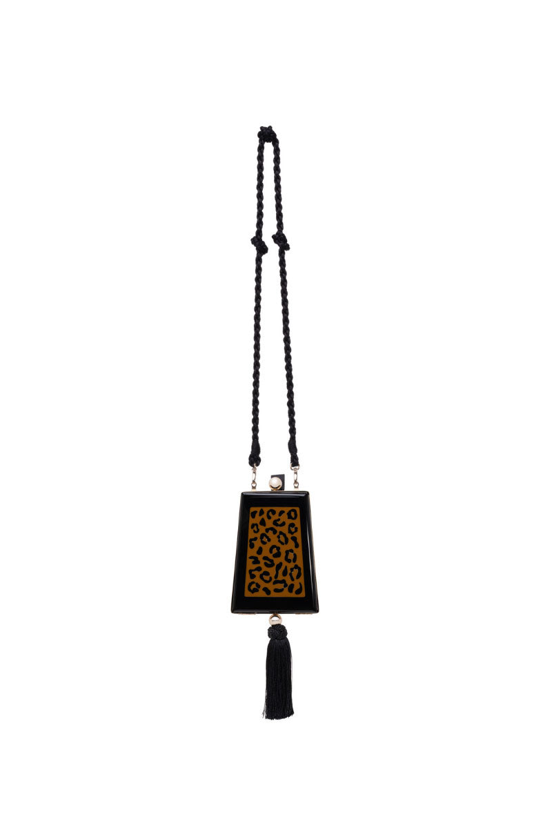 Waiwai Rio Jaguar Trapezio shoulder bag featuring a sleek design with a bold animal print on durable material.