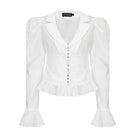 Nana Jacqueline Emilia white pleated top, lightweight and elegant blouse with pleats and a relaxed fit, perfect for casual or dressy wear.