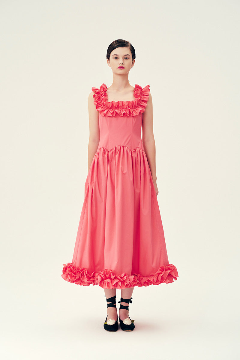 watermelon pink dress Wrenly Watermelon Mini Dress In Pink