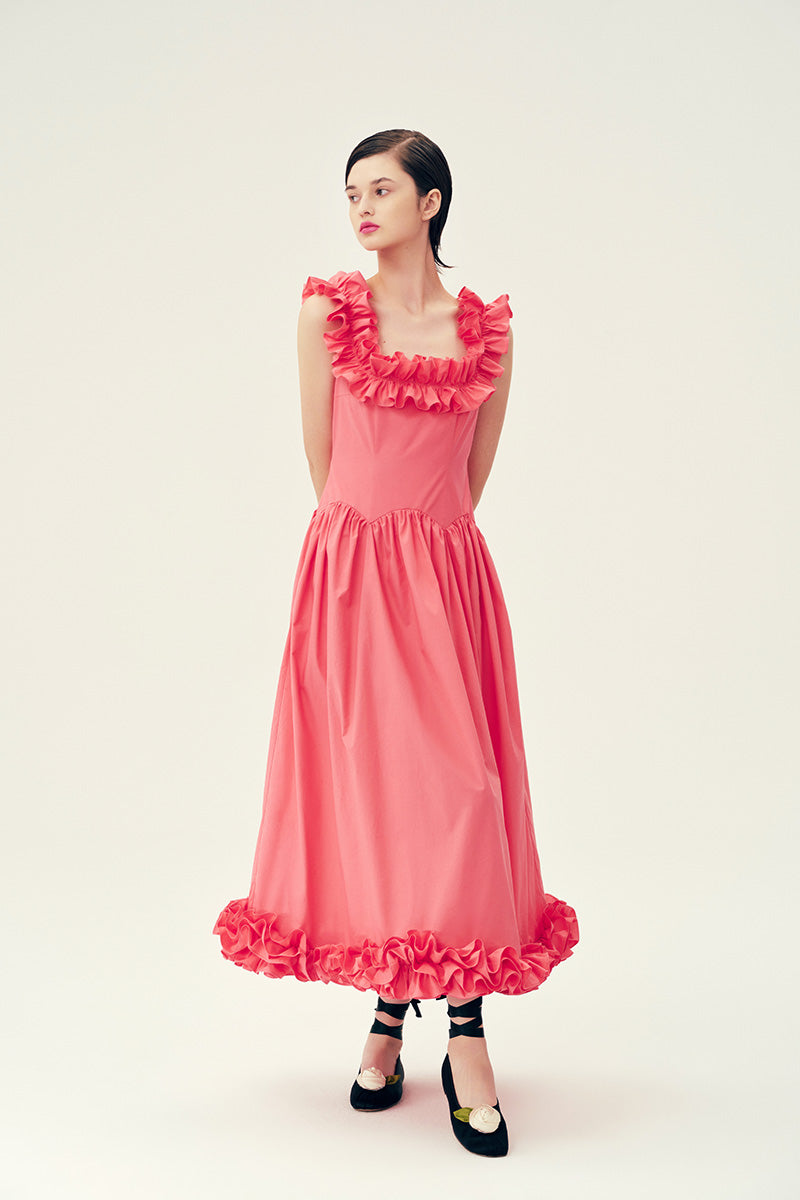 DOLORES DRESS IN WATERMELON - CULT MIA