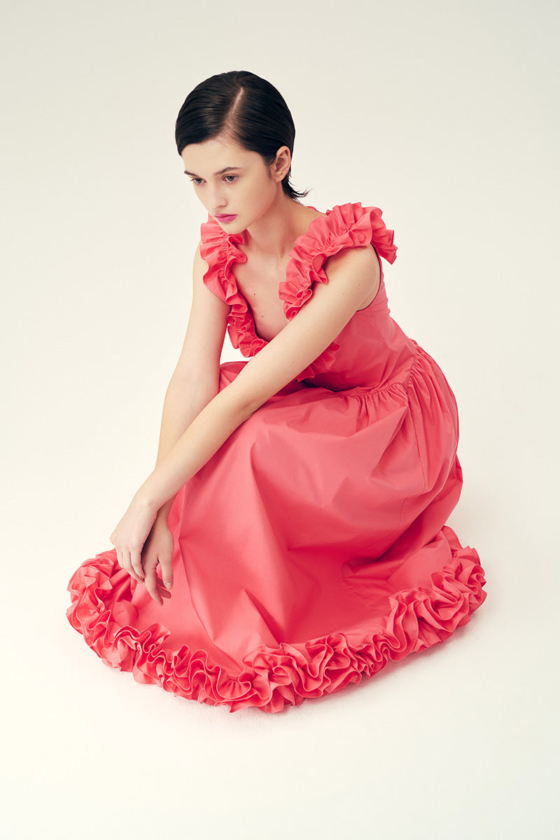 DOLORES DRESS IN WATERMELON - CULT MIA