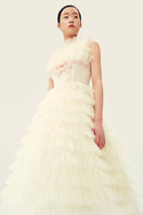 Chictopia Deborah ivory midi dress with elegant design, fitted waist, and flowing skirt, perfect for formal or semi-formal occasions.