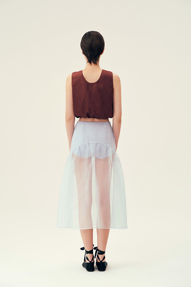Chictopia maroon "Let's Be Nothing" tank top, sleeveless casual tops, front view showing soft fabric and relaxed fit.