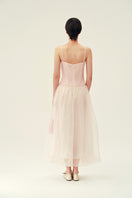 Light pink Cynthia maxi dress by Chictopia featuring flowing fabric and elegant design, perfect for summer or special occasions.