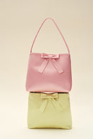 Mint ribbon bow top handle handbag by Chictopia with a stylish bow detail and elegant design.