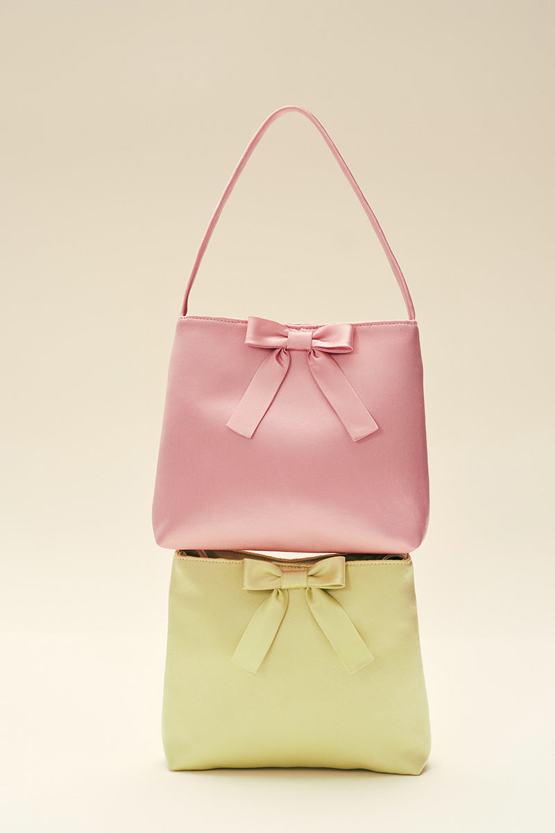 Mint ribbon bow top handle handbag by Chictopia with a stylish bow detail and elegant design.