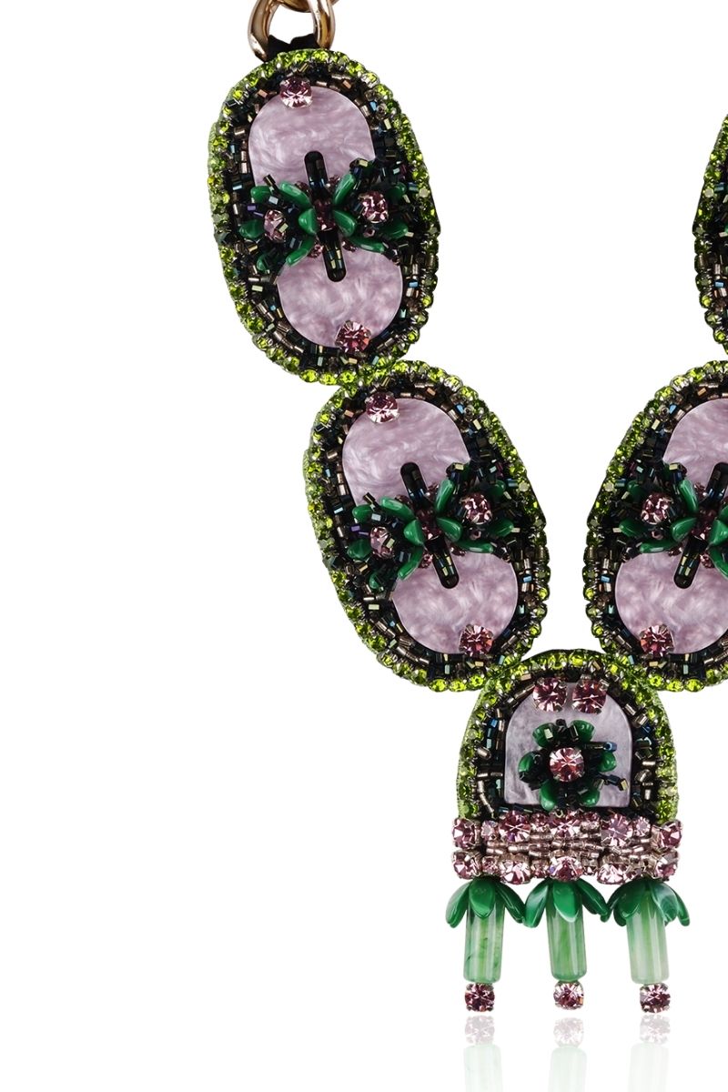 GREEN OCEANA NECKLACE - CULT MIA