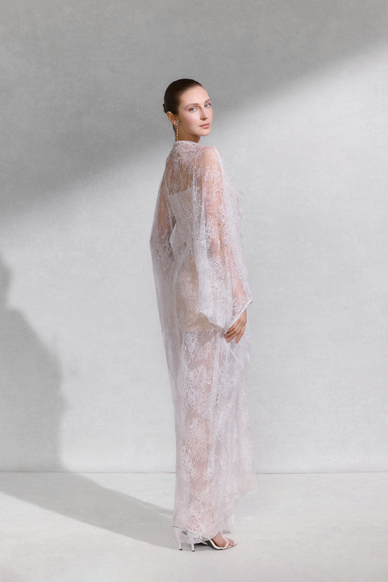 Elegant AURA DRESS midi dress by Arti Apparel, featuring a flowy silhouette and stylish design perfect for casual or formal wear.