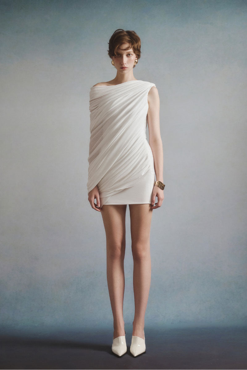 LYRA DRAPED MINI DRESS