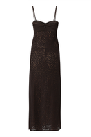 Black SOMA maxi dress by Summer Away featuring a flowing silhouette and sleeveless design, perfect for summer wear.