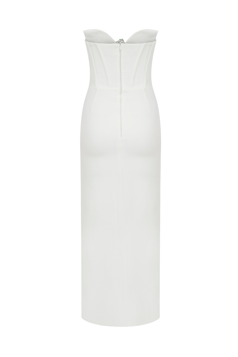 CORSET NIGHT GOWN IN WHITE - CULT MIA