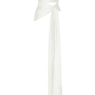 Ivory white 3-carat bustier top by Stolen Stores, showcasing a fitted design with intricate detailing and a stylish neckline.