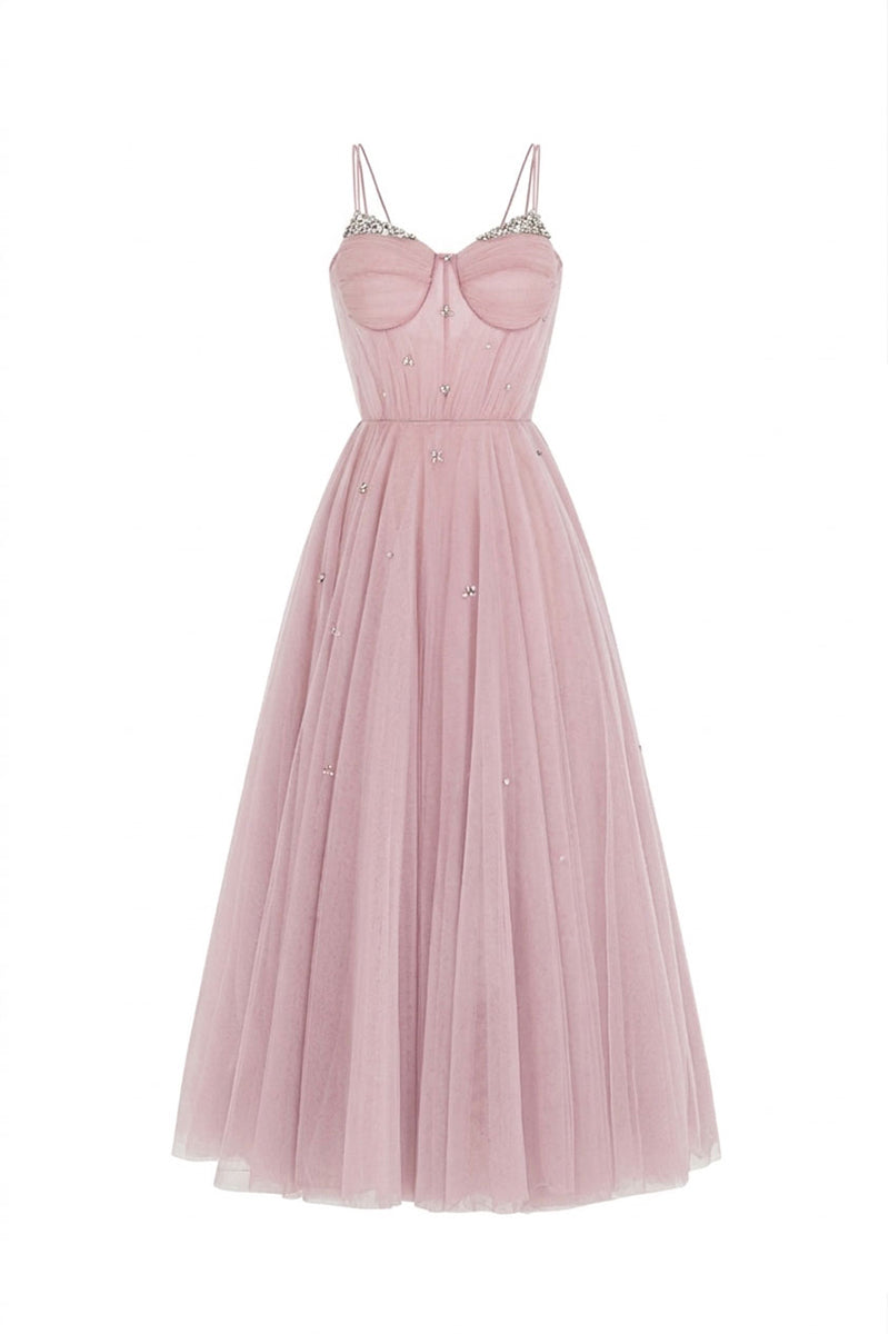 Elegant purple Evelyn gown by Joséphine, featuring flowing fabric and intricate design, perfect for formal occasions.