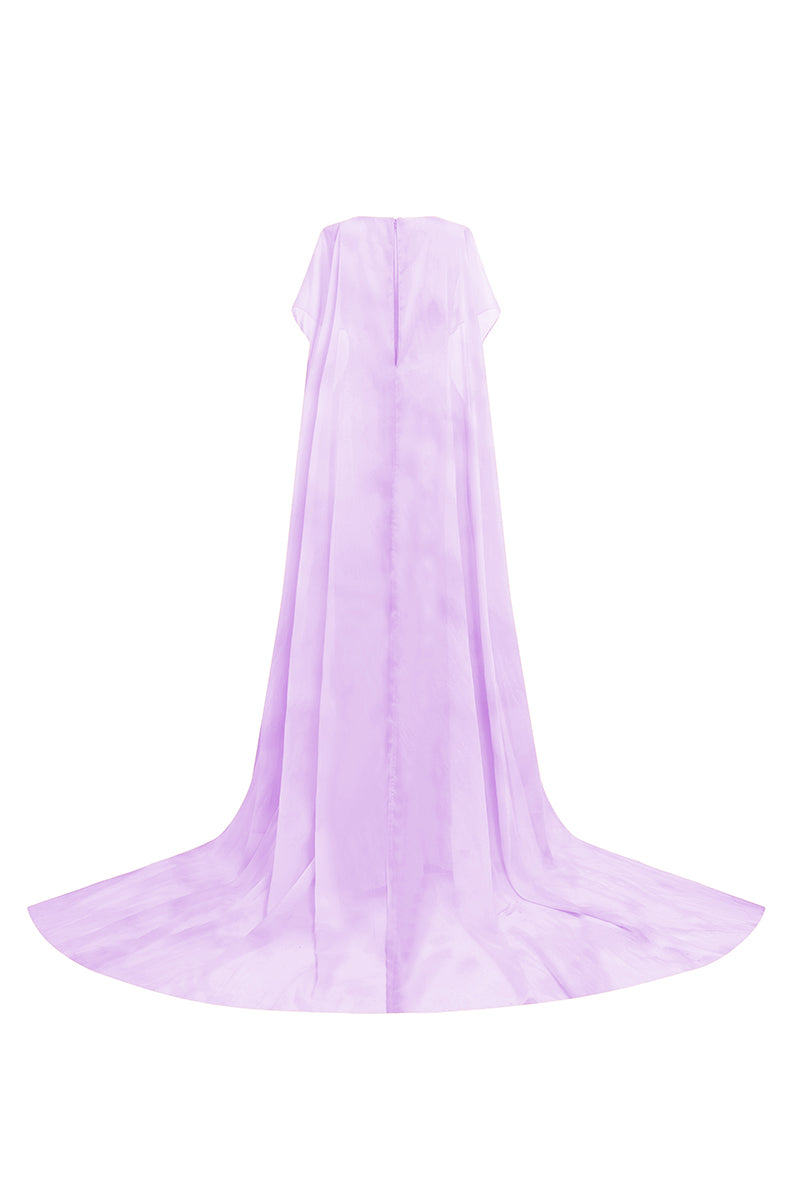 Tracy Studio satin deep V-neck maxi dress with flowing fabric and elegant design, perfect for formal occasions.