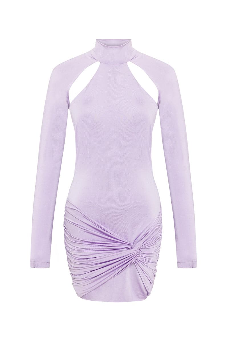 LAMIA CUT-OUT TWISTED KNOT MINI DRESS - CULT MIA