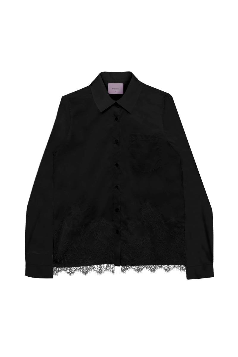 DIANN BLACK RELAXED SHIRT - CULT MIA