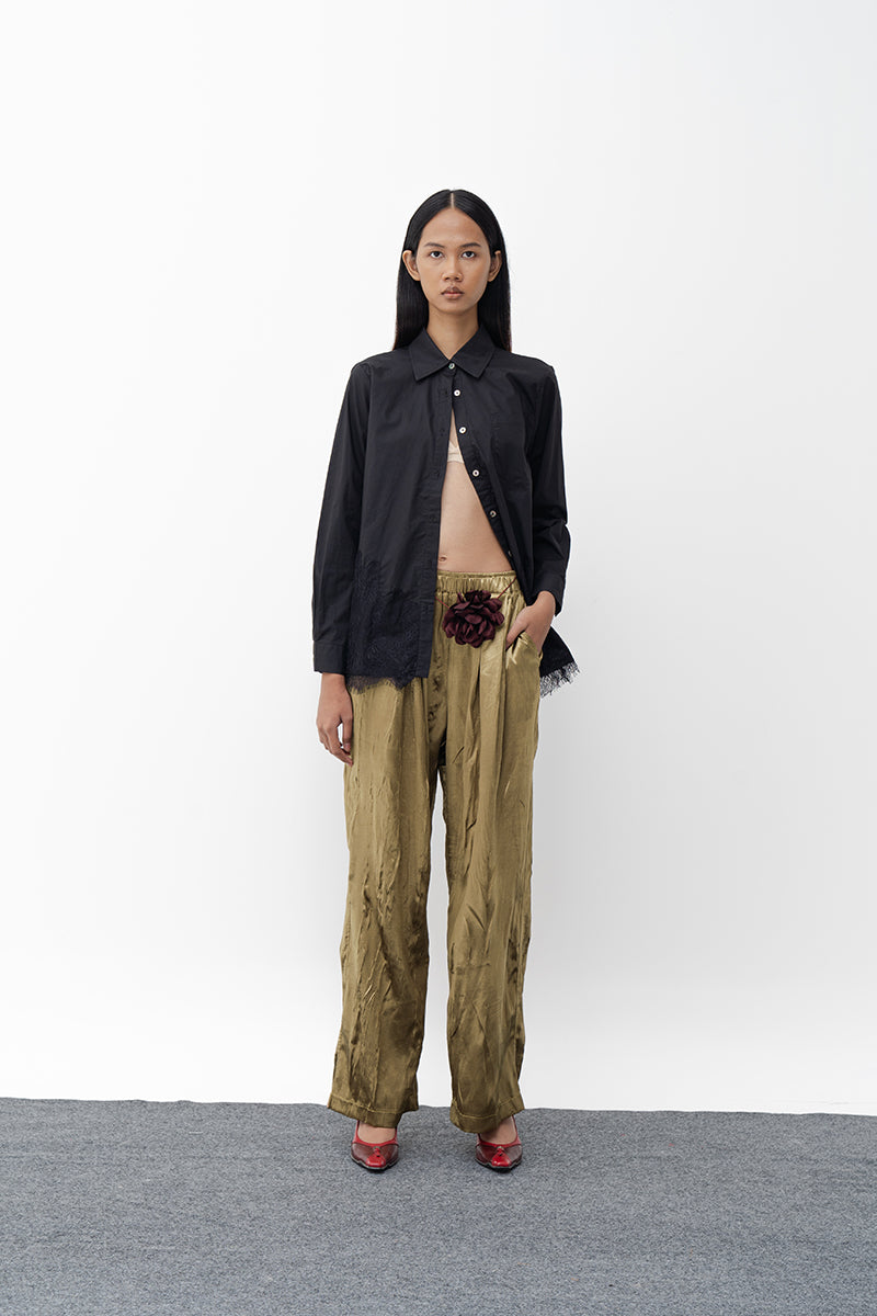 SAKA OLIVE RELAXED FIT PANTS - CULT MIA