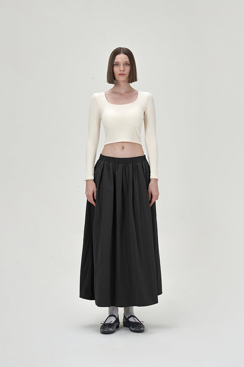ULSA BLACK MIDI SKIRT - CULT MIA