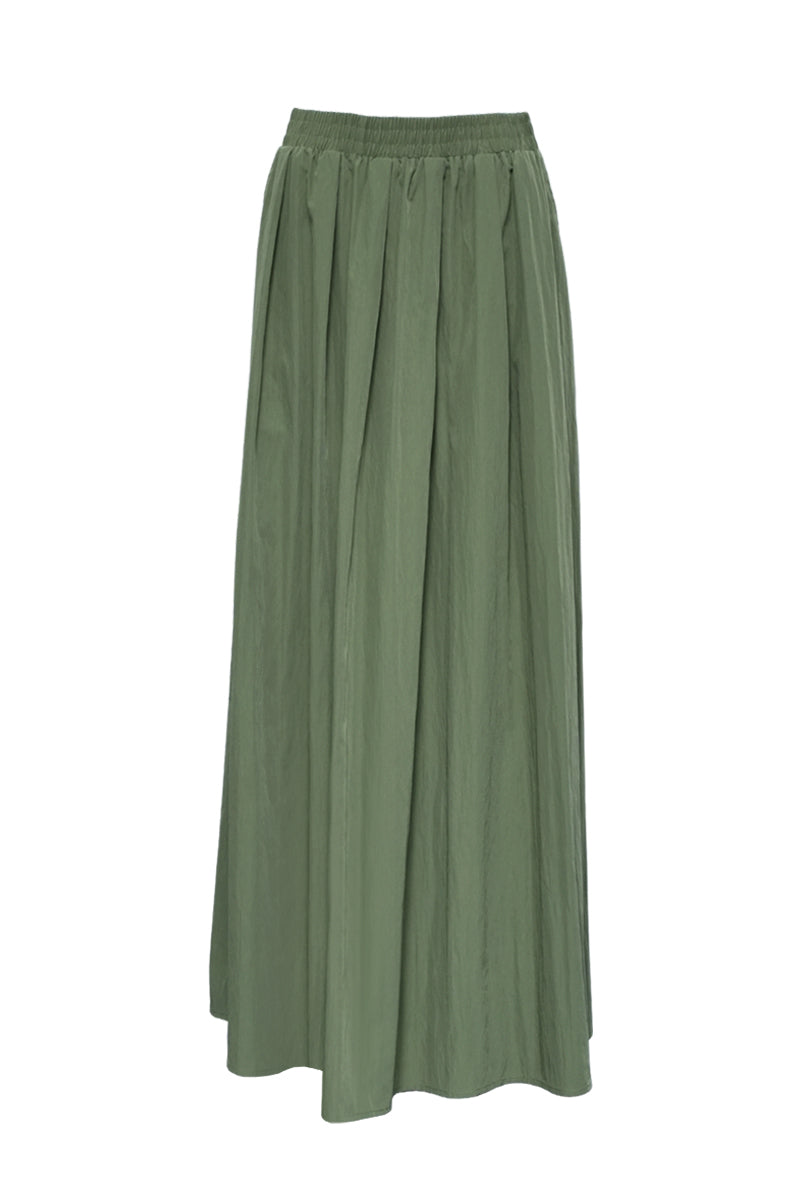 ULSA GREEN MIDI SKIRT - CULT MIA