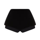 Black Balykina double shorts, stylish and comfortable pants designed for everyday wear, shown in a front view.