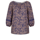 Rebecca Taylor Reese Paisley Blouse featuring a stylish paisley print and long sleeves, perfect for casual or dressy occasions.