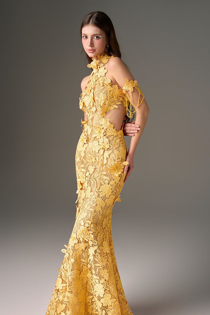 yellow lace maxi dress Shop Yellow Maxi Dress - Sauline Maxi Dress - Lemon