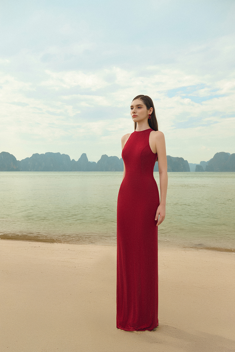 GLITTER STRETCH GOWN - CULT MIA