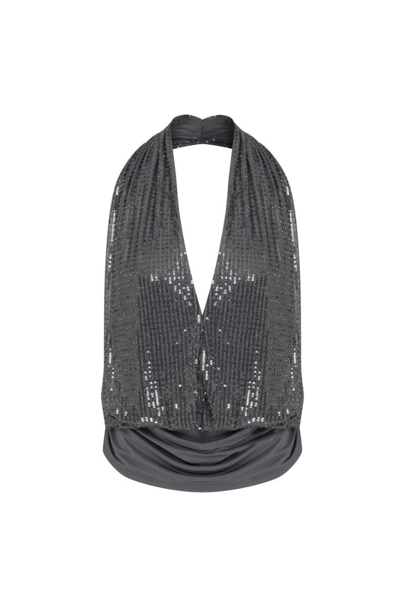 TAGG beaded top featuring intricate beadwork, sleeveless design, and stylish fit perfect for casual or dressy occasions.