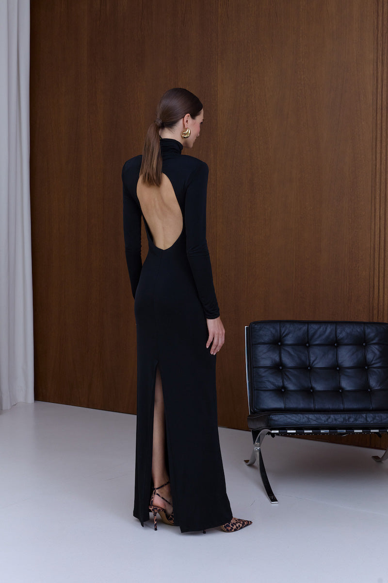UNDRESS CINTIA OPEN-BACK MAXI DRESS IN Black | Cult Mia UNDRESS CINTIA OPEN-BACK MAXI DRESS IN Black | Cult Mia