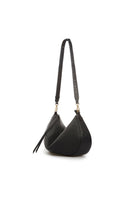 Black Denise shoulder bag by Vikele Studio with sleek design and adjustable strap, ideal for casual or formal wear.