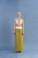 JINSUN ivory tweed bra top with appliqué design, stylish sleeveless fashion top for women.