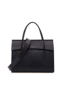 Black CELINE shoulder bag from VIKELE STUDIO with sleek design and structured silhouette, featuring a top handle and shoulder strap.