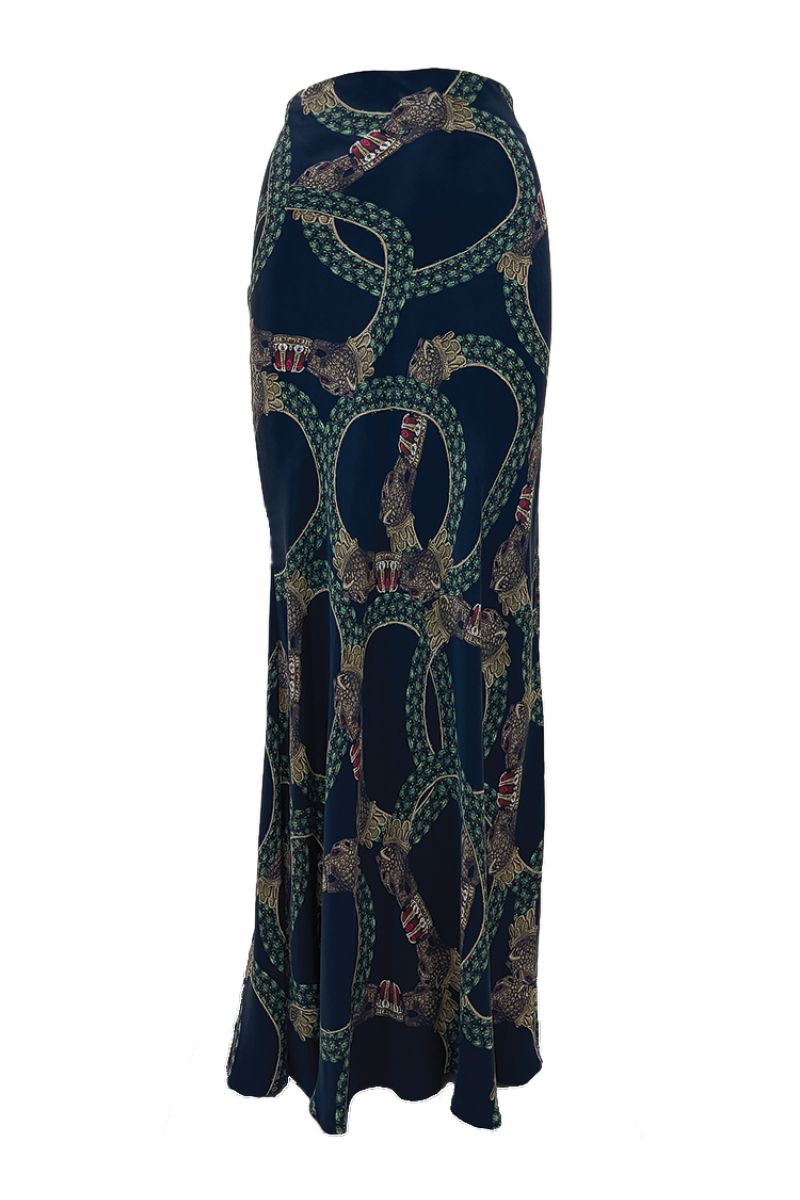 NiLuu Lucy slip skirt in Dion, a flowy maxi skirt with a sleek silhouette, shown in a soft fabric and elegant design.