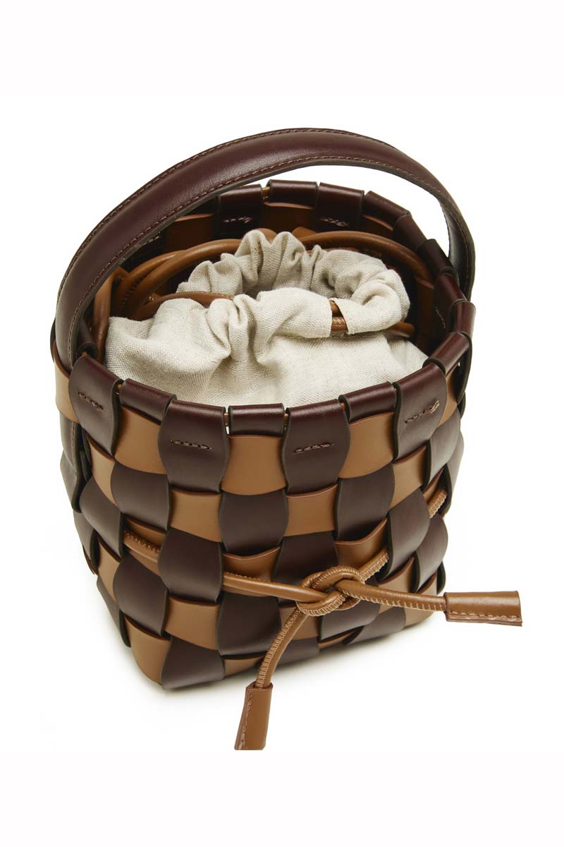 TULUM BAG IN COFFEE AND CARAMEL - CULT MIA