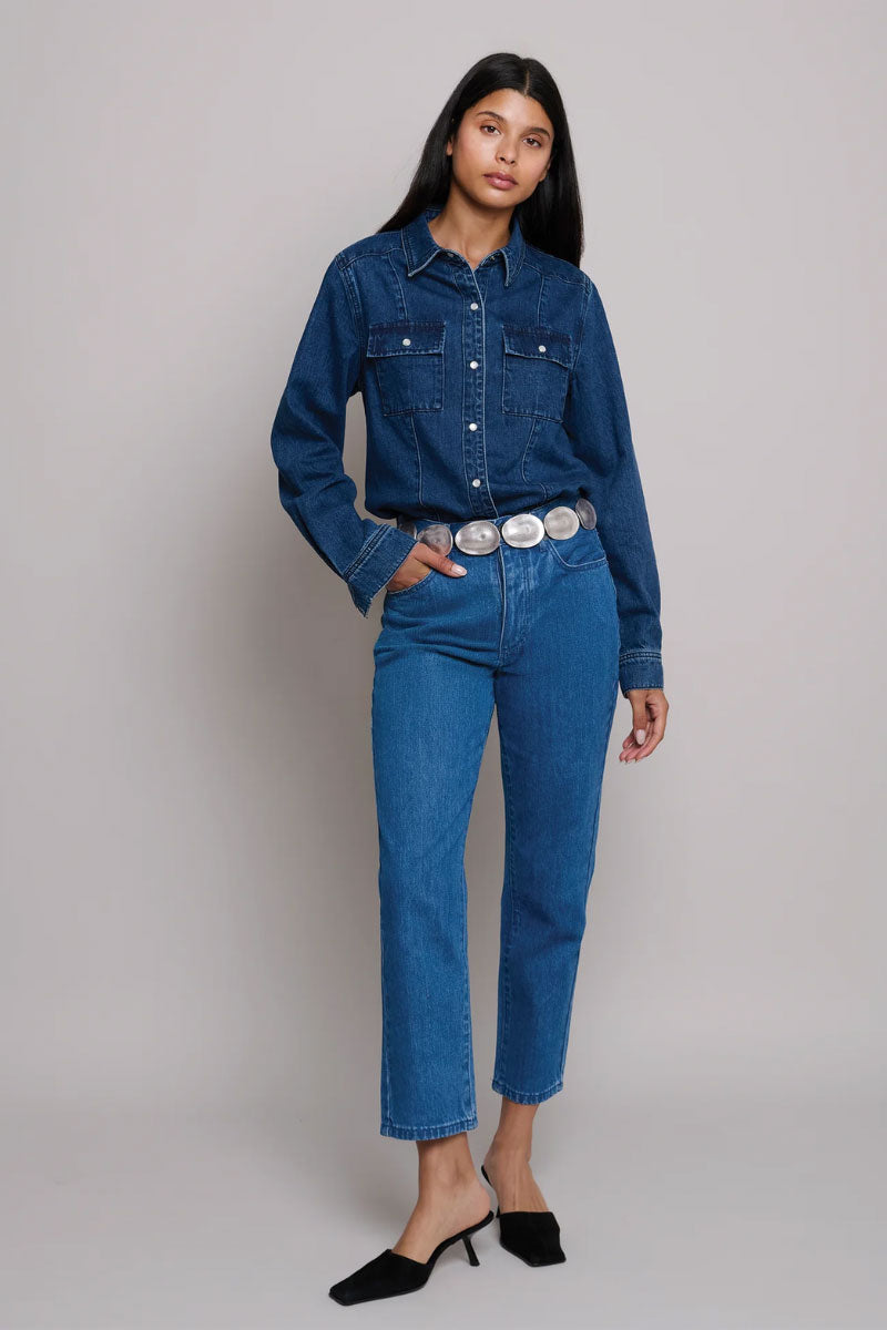 TT Studios Daryl Jean in Main St. featuring classic denim fabric, slim fit design, and stylish five-pocket styling.