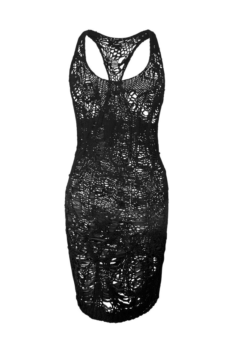 BLACK FITZGERALD RACERBACK MINI DRESS - CULT MIA