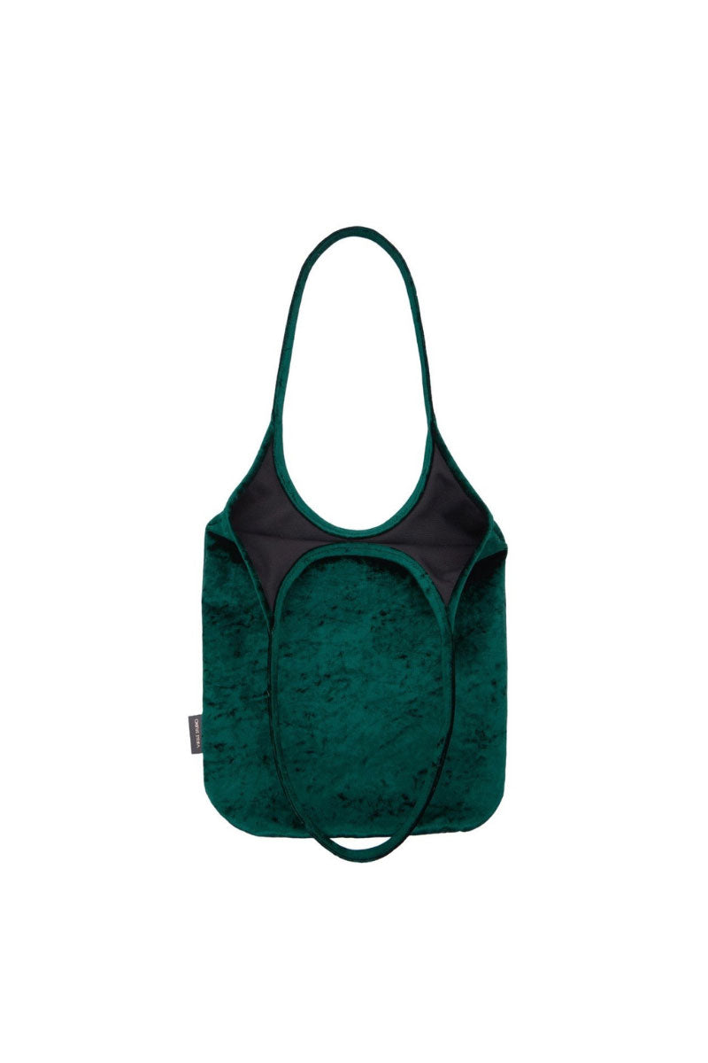 VIKELÉ STUDIO GIGI emerald shoulder bag with sleek design and top handle, showcasing its vibrant color and elegant style.