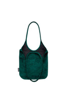 VIKELÉ STUDIO GIGI emerald shoulder bag with sleek design and top handle, showcasing its vibrant color and elegant style.