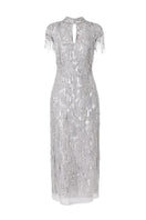 Elegant Raishma Amelia gown with flowing fabric and intricate detailing, perfect for formal occasions.